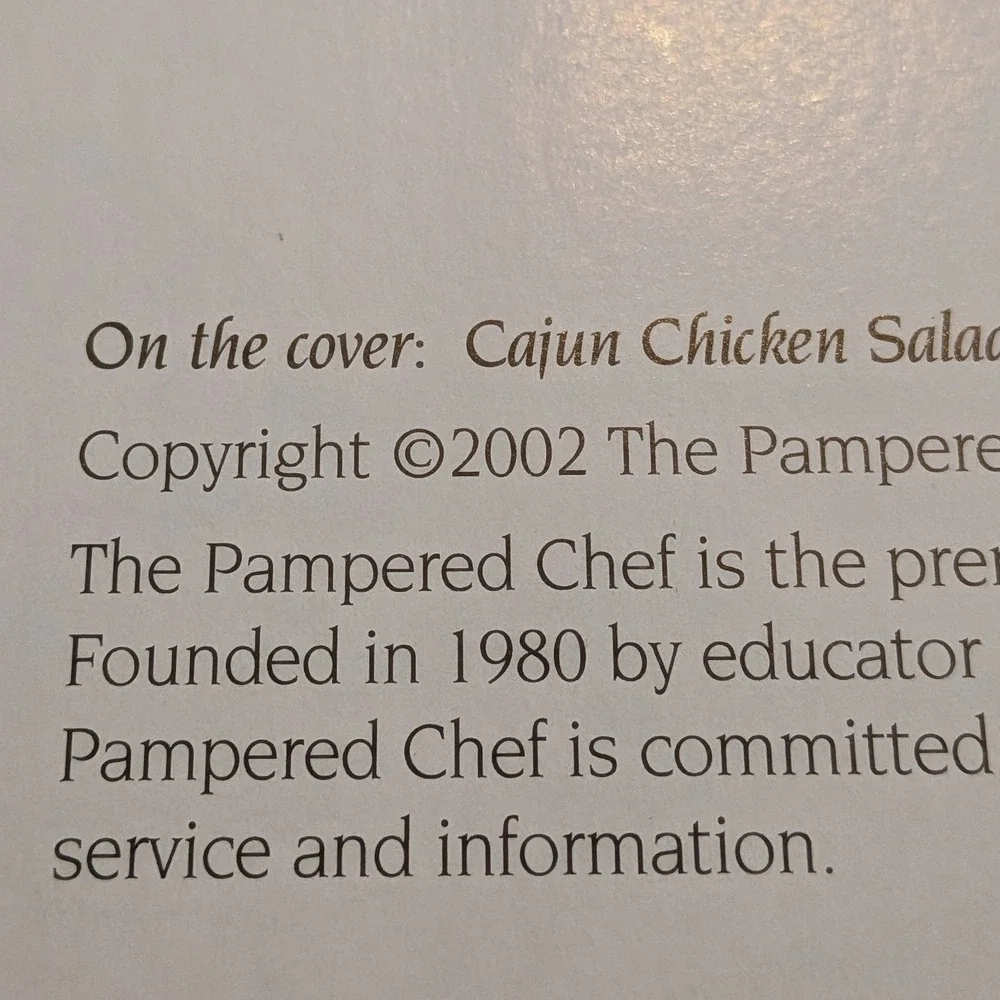 The Pampered Chef Casual‎ Cooking Easy Recipes for Indoors and Out 2002 Cookbook